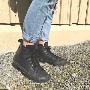 All Black Converse All Star Size 10